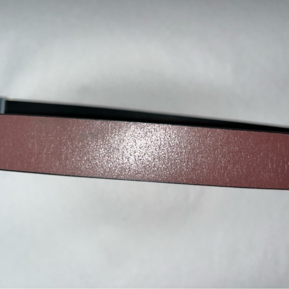 Men’s black genuine leather silver work career buckle belt. Size medium - Picture 6 of 14